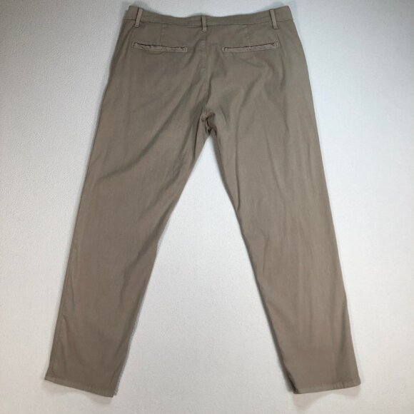Adriano Goldschmied Pants Men's 34x28 Beige Caden Tailored Trouser Tapered 31R - Picture 2 of 16